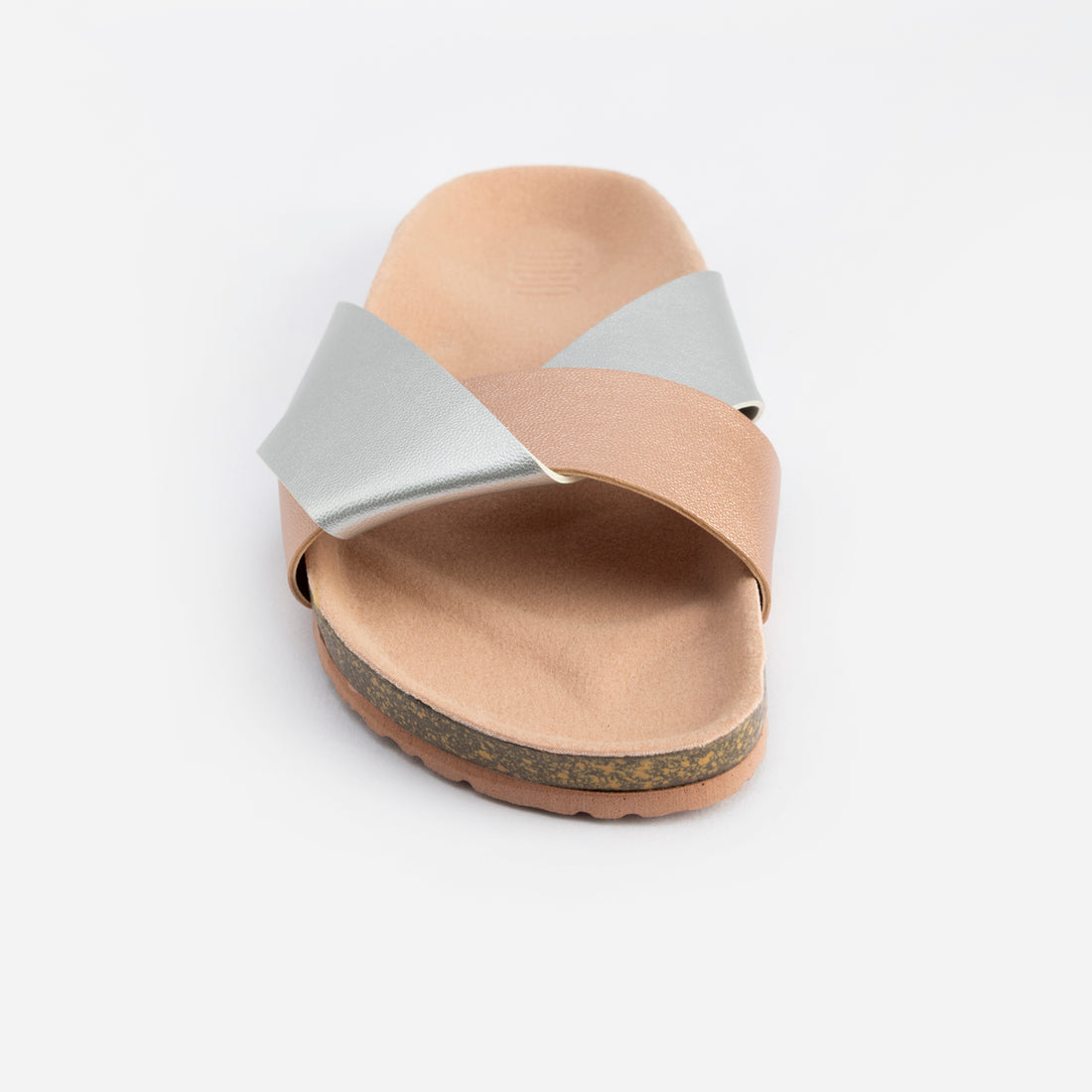 PINK AND SILVER INTERLOCKED COMFORT FLATS
