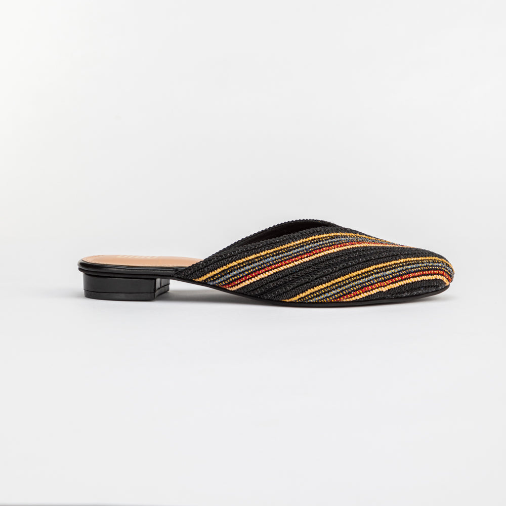 Black deals embroidered mules