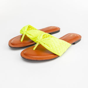 Marine Blue Thong-Strap Slides